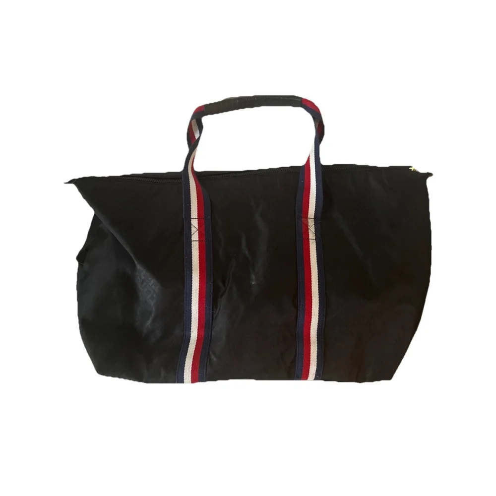 Tommy Hilfiger Large Gym Travel Duffle Bag Logo Triped Red White Blue 22
